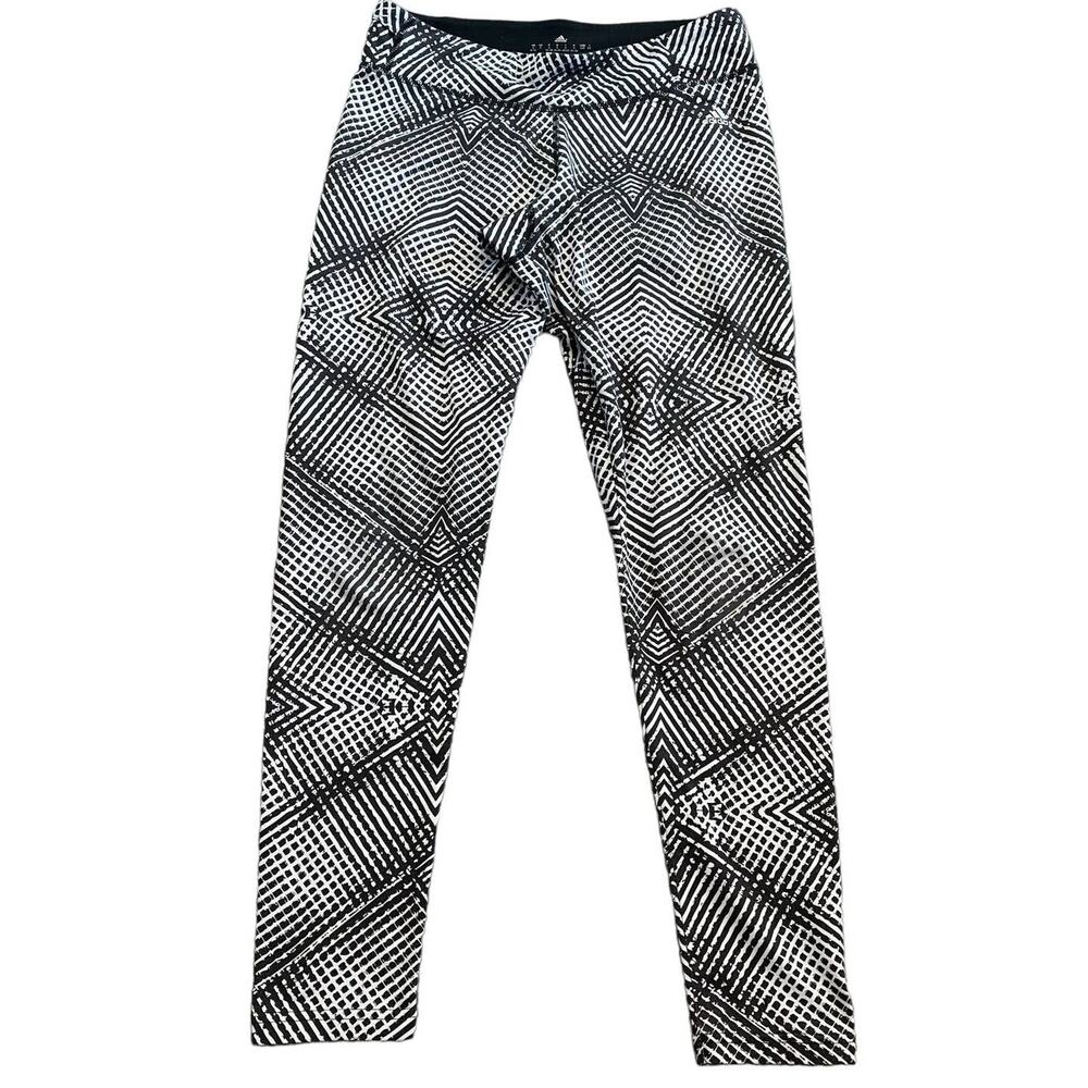 Climalite Adidas Leggings size S Black/white Patterned